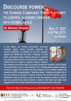 Guest Lecture: Discourse Power: The Chinese Communist Party’s Attempt to Control Academic Debates on a Global Scale